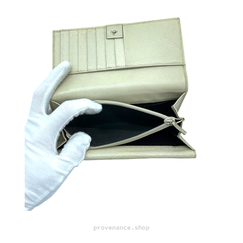 🔴 Gucci GG Canvas Long Wallet - White - Picture 8 of 11